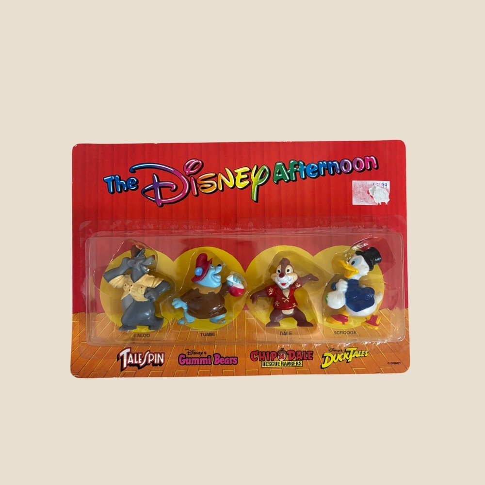 Vintage 1991 Disney Afternoon Kellogg's Figures Baloo Tummi Dale Scrooge Set
